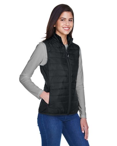 Custom Embroidered  Core 365 Ladies' Prevail Packable Puffer Vest - CE702W 